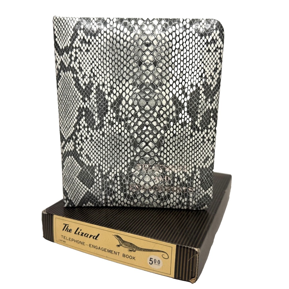 New Vintage The Lizard Skin Telephone Engagement Address Book Scheduling Japan